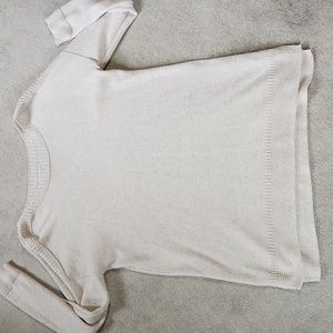 Old Navy Long Crew Neck Cream Sweater - Large